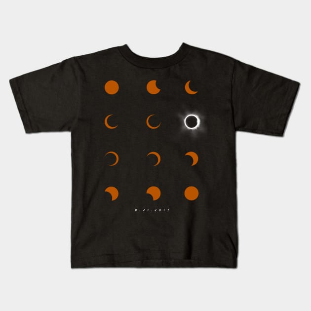 Total Solar Eclipse August 21 2017 Kids T-Shirt by vo_maria